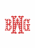 Red Gingham Monogram